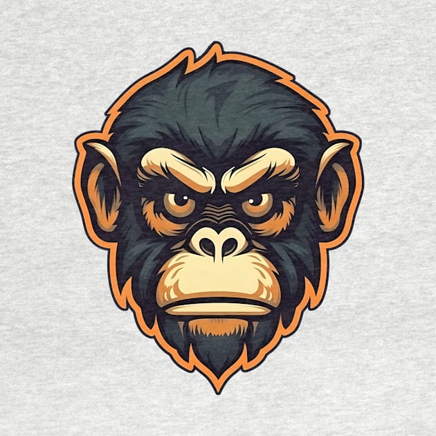 Angry Monkey. Gorilla illustration by KOTYA